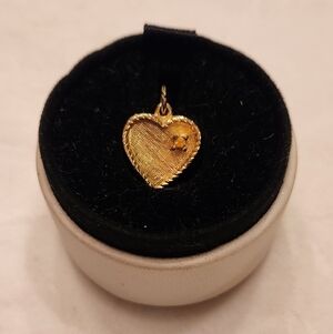 Gold Heart Citrine Pendant